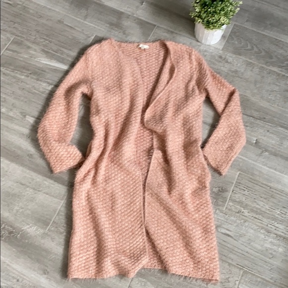 entro Sweaters - ENTRO Long Open Cardigan With Pockets, Size Small